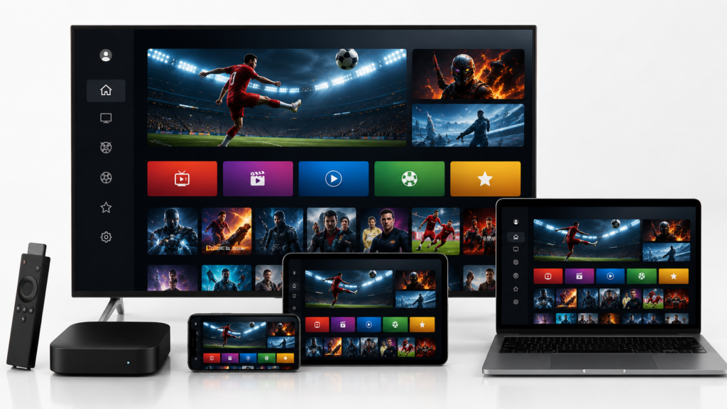 Interface de diffusion multimédia moderne Abonnement IPTV La Réunion